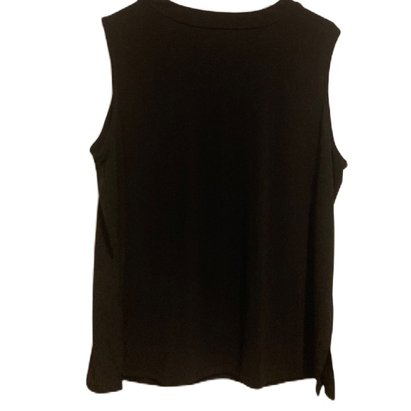 Carmen Marc Valvo Women’s Blouse Top Black W/ decorations Sz. 1X - Picture 2 of 8